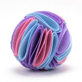 ForageOrb foldable fleece snuffle ball for dogs with layered pockets for nose work and mental enrichment