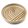 DriftCalm shallow slow feeder dog bowl with flowing channels for gentle calm mealtime enrichment